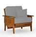 Eastridge Wood Chair (Frame Only) with Tray Arm, Heritage Finish - NF-ERDG-CHAIR