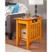 Mission Chair Side Table - Charger, 1 Shelf - ATL-AH1321