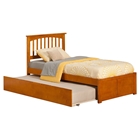 Mission Wood Bed - Urban Trundle, Flat Panel Foot Board