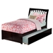 Orleans Twin Wood Bed - Flat Panel Foot Board, Urban Trundle Bed - ATL-AR922201