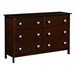 Hugo 6-Drawer Wooden Dresser - Dark Cappuccino - DONC-146-2CP-KD