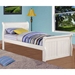 Faustine Twin Sleigh Bed - Bead Board Panels, White Finish - DONC-325TW