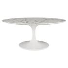 Lippa 42" Oval Shaped Coffee Table - Artificial Marble Top