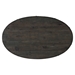 Drive Wood Top Coffee Table - Oval, Pedestal, Black - EEI-1204-BLK-SET
