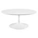 Lippa 40" Wood Top Coffee Table - White - EEI-1647-WHI