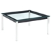 LC10 Square Glass Top End Table - EEI-571-BLK