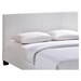 Alex Faux Leather Bed - Platform, White - EEI-5-WHI-SET
