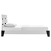 Zoe Twin Leatherette Bed - Platform, White - EEI-5186-WHI
