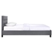 Caitlin Platform Fabric Bed - Button Tufted, Gray - EEI-5-GRY-SET