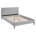 Stacy Platform Bed - Button Tufted, Sky Gray - EEI-523-GRY-SET