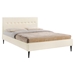 Stacy Platform Bed - Button Tufted, Ivory - EEI-523-IVO-SET