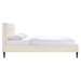 Stacy Platform Bed - Button Tufted, Ivory - EEI-523-IVO-SET