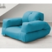 Hippo Sleeper Chair with Arms in Horizon Blue - FF-HIP1006