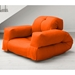 Hippo Sleeper Chair with Arms in Orange - FF-HIP1009