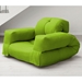 Hippo Sleeper Chair with Arms in Lime - FF-HIP1010