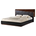 Lexi Bed in High Gloss Black/Zebra Walnut - GLO-LEXI-982B-BL-W-BED
