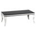 Tuxedo Cocktail Table - Stainless Steel and Black - JOFR-531-1
