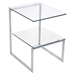6G Rectangular End Table - Clear - LMS-TB-6G-SS