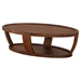 Dylan Oval Coffee Table - Lower Shelf, Rustic Walnut - MOES-BC-1012-20