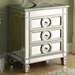 Alcott Mirror Nightstand / End Table - Silver Finish, 3 Drawers - MNRH-I-3701