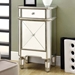 Nightingale Mirror Accent Table - Silver Finish, 1 Drawer, Cabinet - MNRH-I-3702