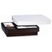 Cota Square Coffee Table - Swivel, High Gloss White, Wenge Wood - NSI-431001