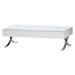 Cota Rectangular Coffee Table - High Gloss White, Glass, Drawer - NSI-431004