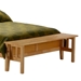 Chamomile Platform Bed with Folding Foot Bench - NDF-CHAMOMILE-FFB