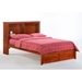 Vanilla Platform Bed with Cherry Bookcase Headboard - NDF-VANILLA-CH