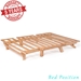 Tri-Fold Futon Lounger - Solid Wood Frame, Natural Finish (Twin, Full, or Queen) - NF-LNGR