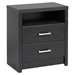 District Tall 2-Drawer Nightstand - Washed Black - PRE-HDNH-0529-1