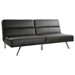 Fitz Black Leather Look Splitback Convertible Sofa Bed - RTA-P3502-BK