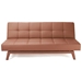 Napolitan Chocolate Leather Look Convertible Sofa Bed - RTA-P3503-CH