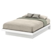 Basic Queen Platform Bed - Moldings, Pure White - SS-10160
