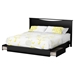 Step One King Platform Bed - 2 Drawers, Pure Black - SS-3107237