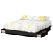Step One King Platform Bed - 2 Drawers, Pure Black - SS-3107237