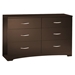 Step One Chocolate Dresser with 6 Drawers - SS-3159010
