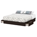 Step One King Platform Bed - 2 Drawers, Chocolate - SS-3159237