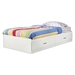 Logik White Twin Mate's Bed with 2 Drawers - SS-3360213