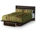 Holland Mocha Platform Storage Bed with Headboard - SS-3379215-3379261