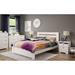 Reevo Queen Platform Bed - Pure White - SS-3840203