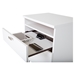 Reevo Nightstand - Drawers and Cord Catcher, Pure White - SS-3840060