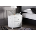 Davina 2 Drawers Faux Leather Nightstand - White - WI-BBT3119-WHITE-NS