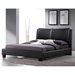 Sabrina Queen Size Platform Bed - Overstuffed Headboard, Black - WI-BBT6082-BLACK-BED