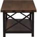 Herzen 1 Shelf Coffee Table - Antique Black and Brown - WI-CA-1117-CT