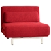 Elona Contemporary Convertible Chair - Red - WI-LK06-1-D-06-RED