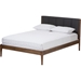 Ember Platform Bed - Cushioned Headboard - WI-SW8063-BED-WALNUT-M7