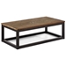 Civic Center Long Coffee Table - Antique Metal, Planked Wood Top - ZM-98123