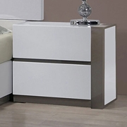 Manila Right Side Nightstand - Glossy White, 2 Drawers 