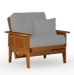 Eastridge Wood Chair (Frame Only) with Tray Arm, Heritage Finish - NF-ERDG-CHAIR